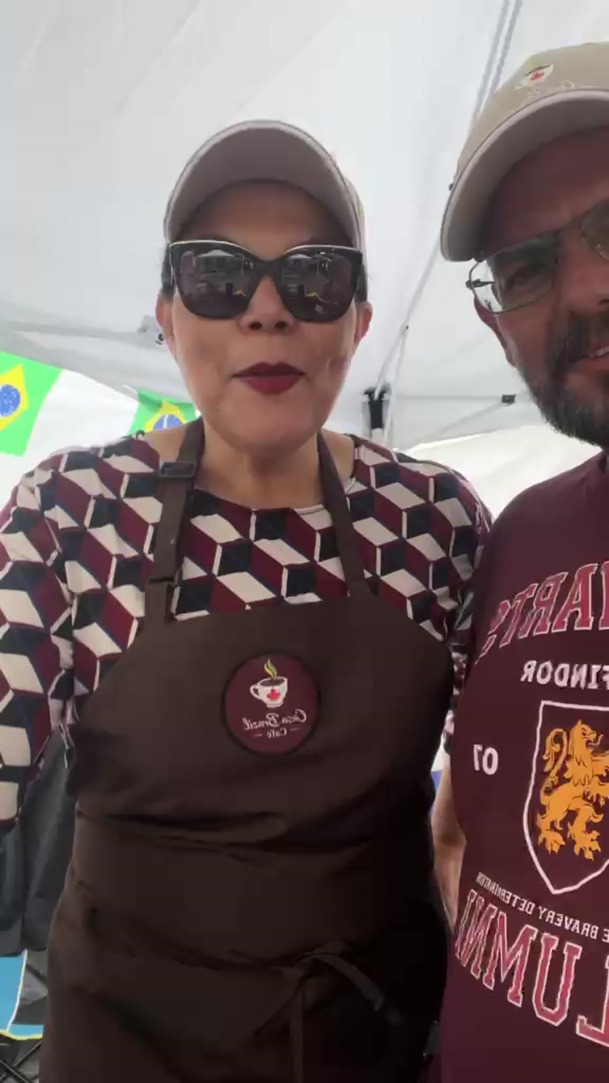 Claudia and Fabio of Casa Brazil Café together at an event
