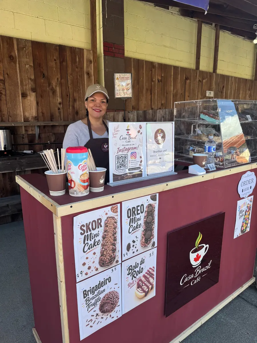 Casa Brazil Café food cart at a local market